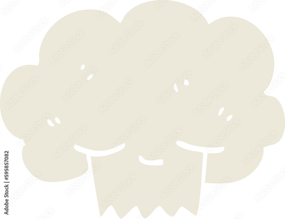 flat color illustration cartoon explosion cloud flat color illustration cartoon explosion cloud