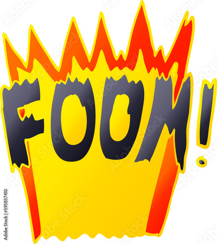 cartoon doodle foom explosion photo