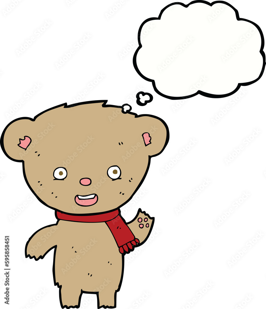 cartoon teddy bear with thought bubble cartoon teddy bear with thought bubble