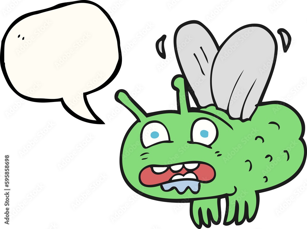 freehand drawn speech bubble cartoon fly freehand drawn speech bubble cartoon fly