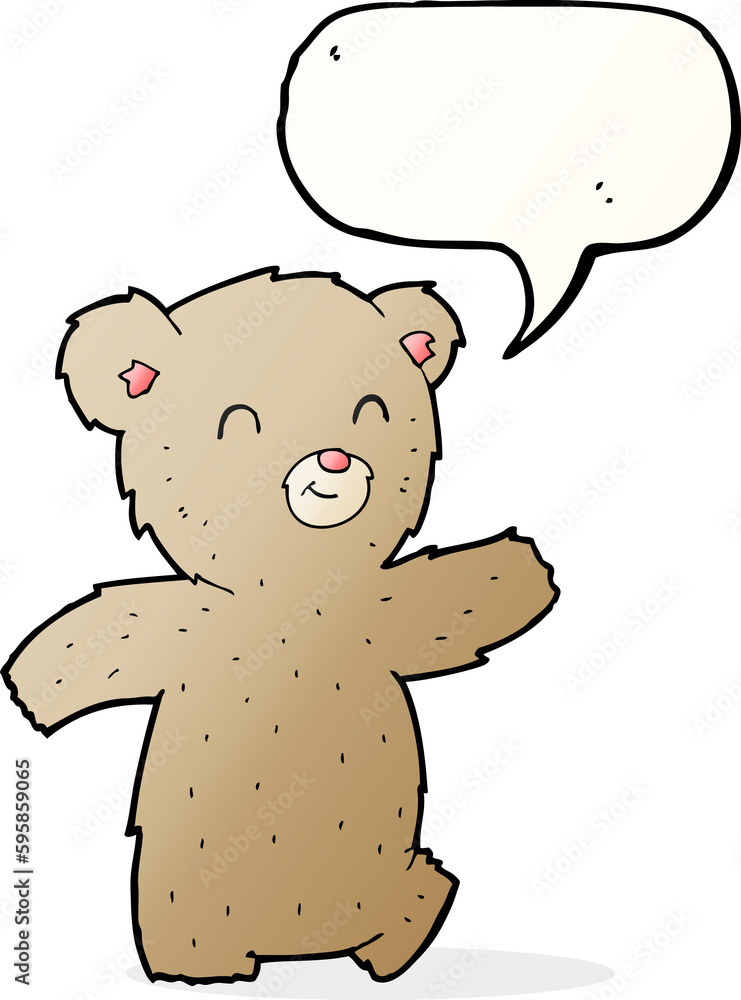 cartoon teddy bear with speech bubble cartoon teddy bear with speech bubble
