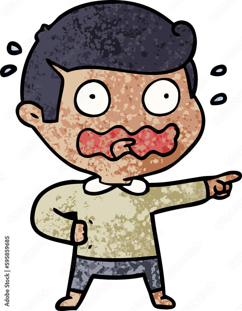 cartoon stressed out pointing cartoon stressed out pointing