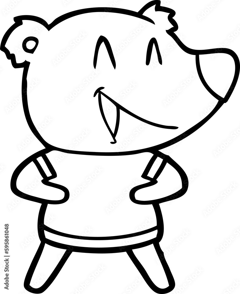laughing bear cartoon