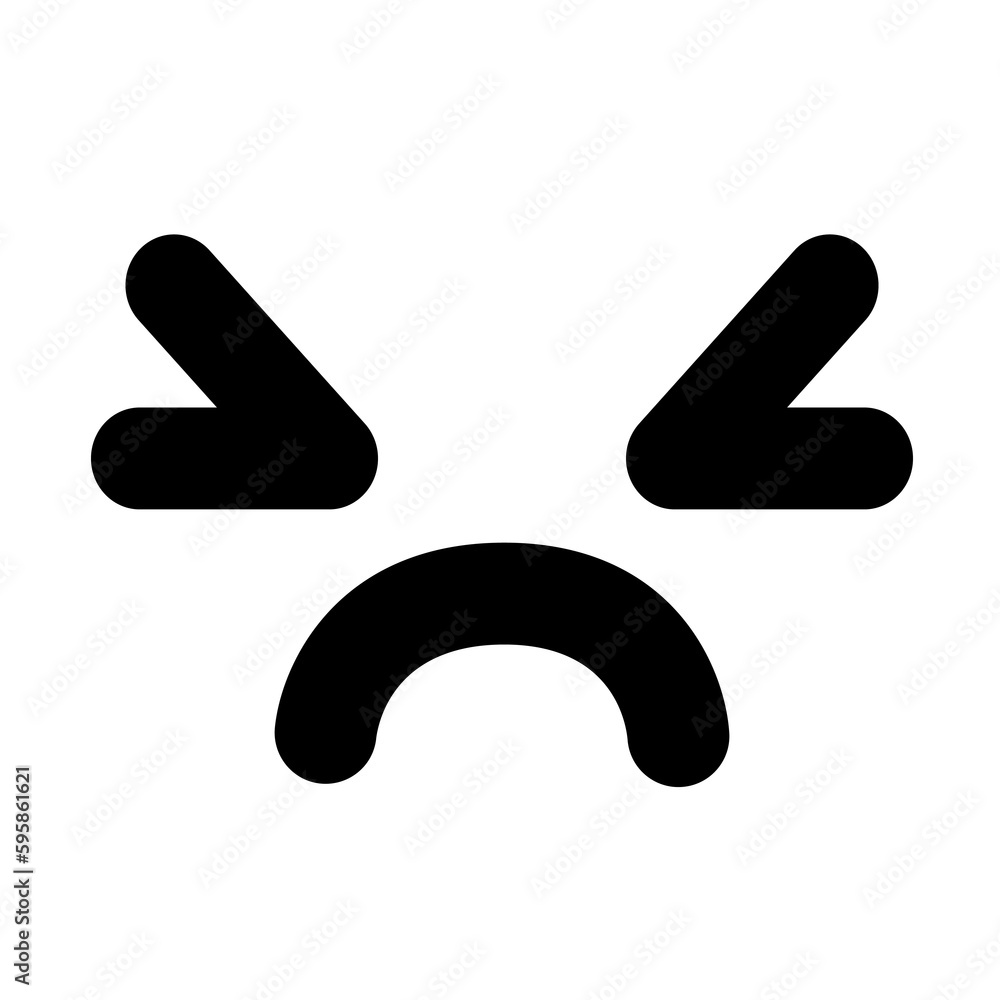 annoyed emoton face icon annoyed emoton face icon