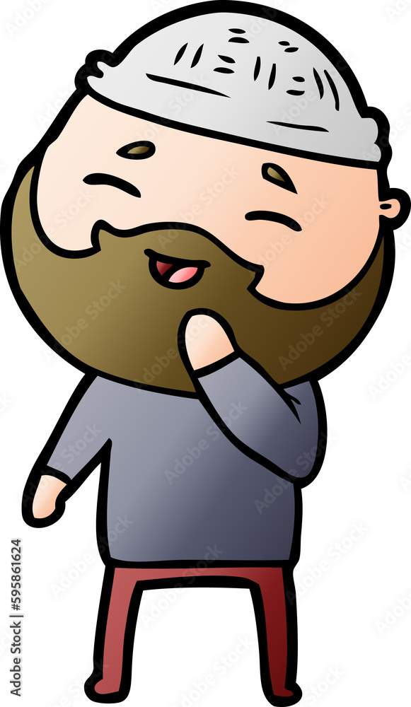 cartoon happy bearded man cartoon happy bearded man