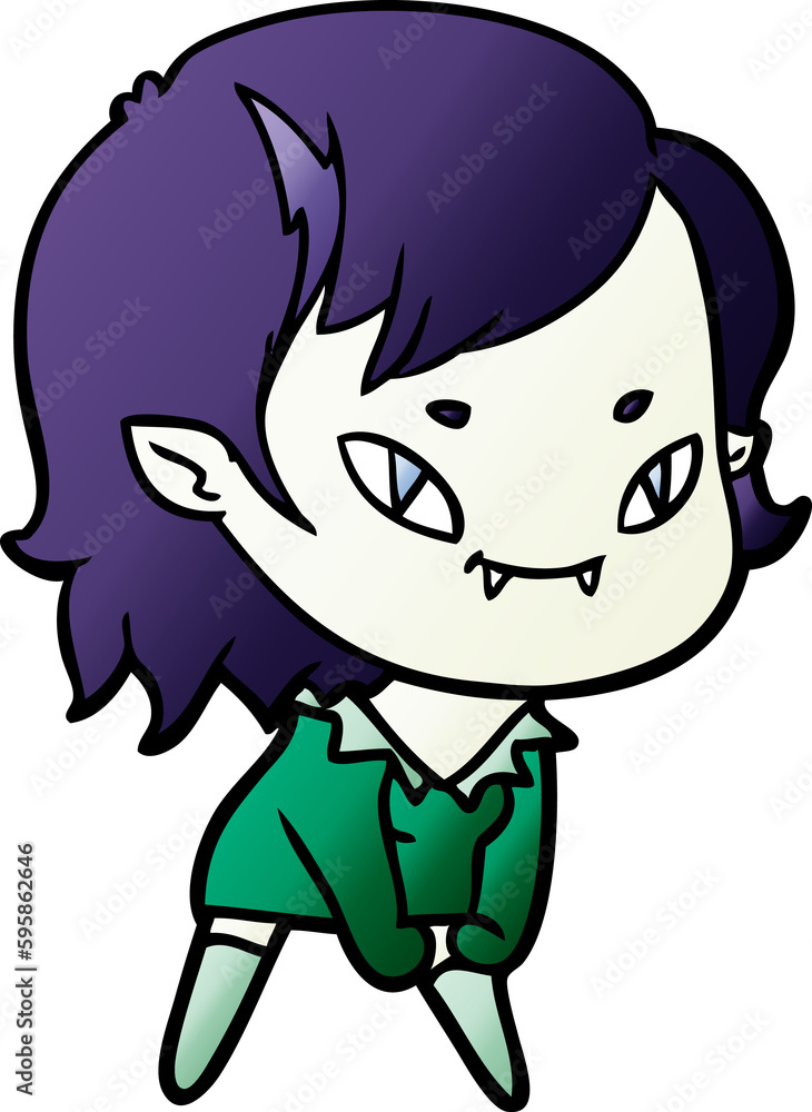 cartoon friendly vampire girl cartoon friendly vampire girl