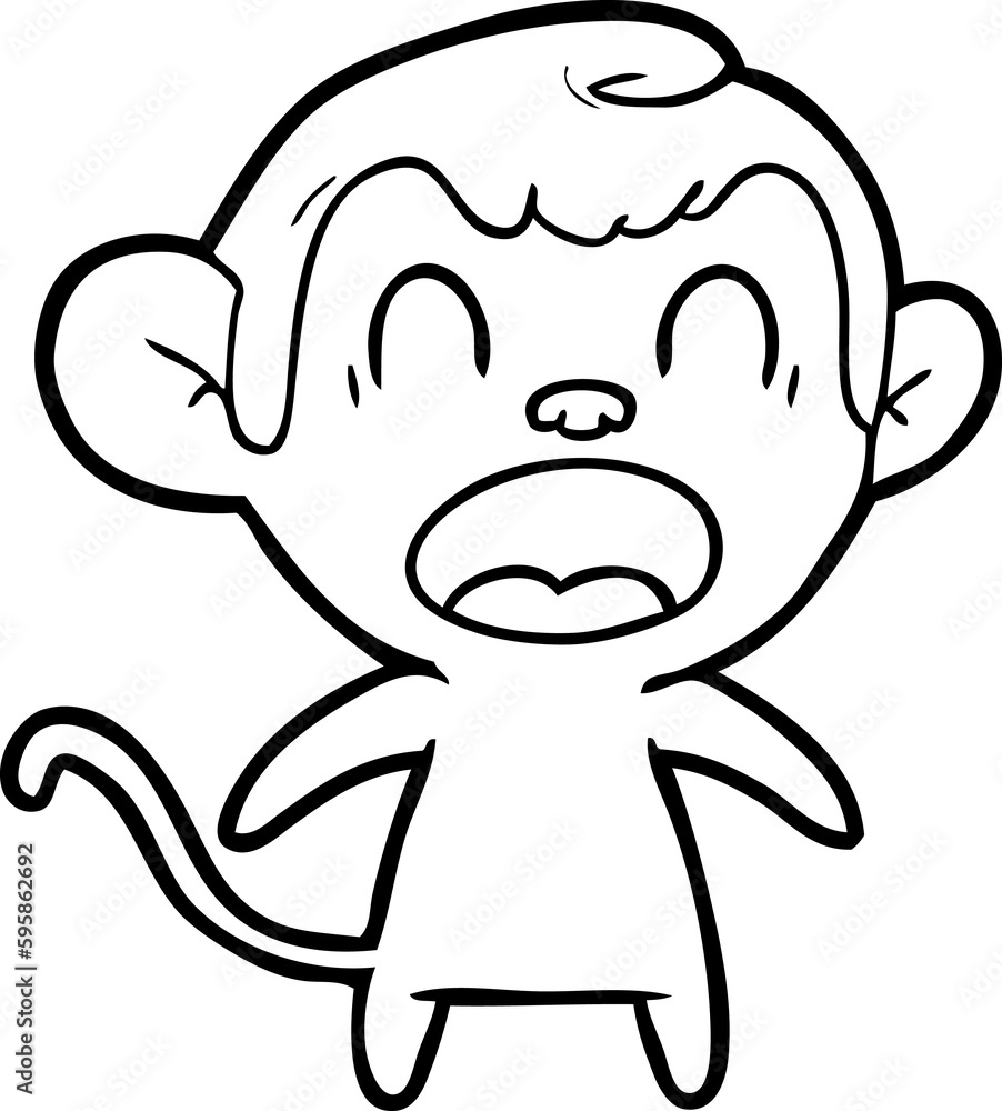 shouting cartoon monkey shouting cartoon monkey