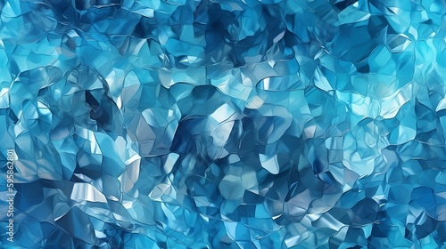 Seamless crystal blue ice water surface. repeating tile