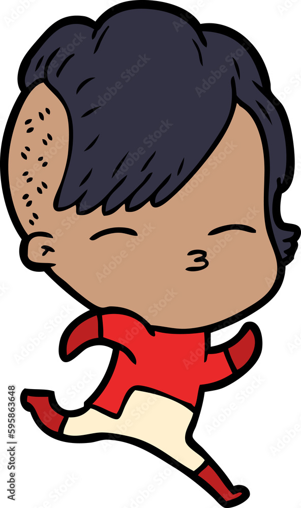 cartoon girl wearing futuristic clothes cartoon girl wearing futuristic clothes