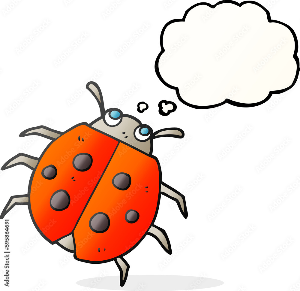 freehand drawn thought bubble cartoon ladybug freehand drawn thought bubble cartoon ladybug