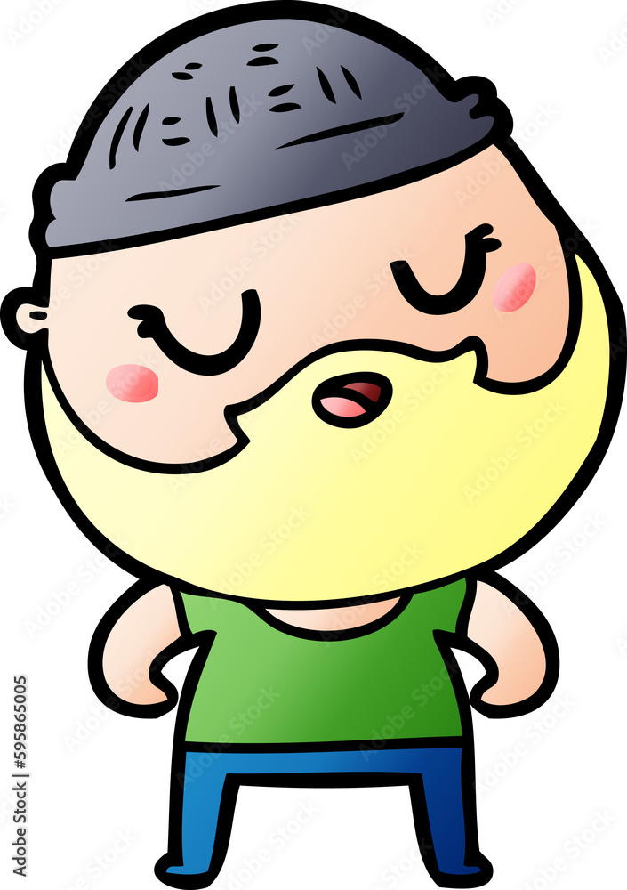 cute cartoon man with beard cute cartoon man with beard