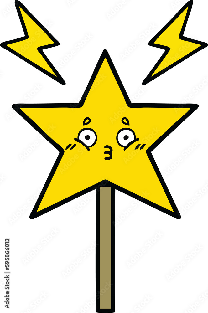 cute cartoon of a magic wand cute cartoon of a magic wand