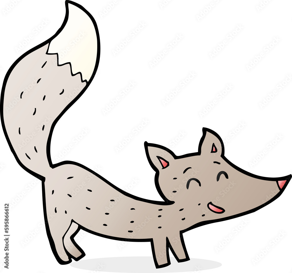 cartoon little wolf cartoon little wolf