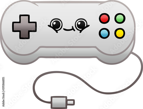 gradient shaded cartoon of a game controller