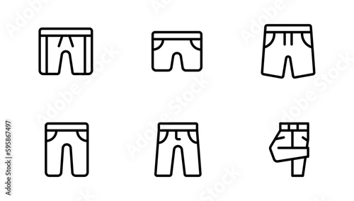 Trouser icon  Shots  Boxer  Clothes  Fashion related icon editable Stroke line icons and Suitable for Web Page  Mobile App  UI  UX design.