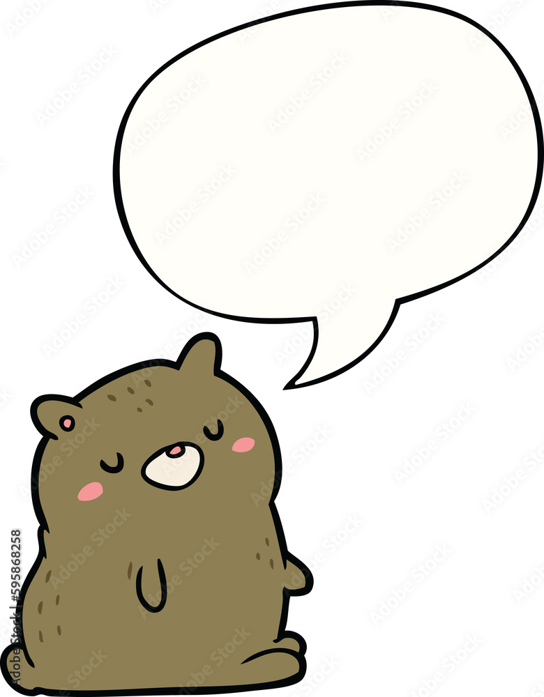 cute cartoon bear with speech bubble cute cartoon bear with speech bubble