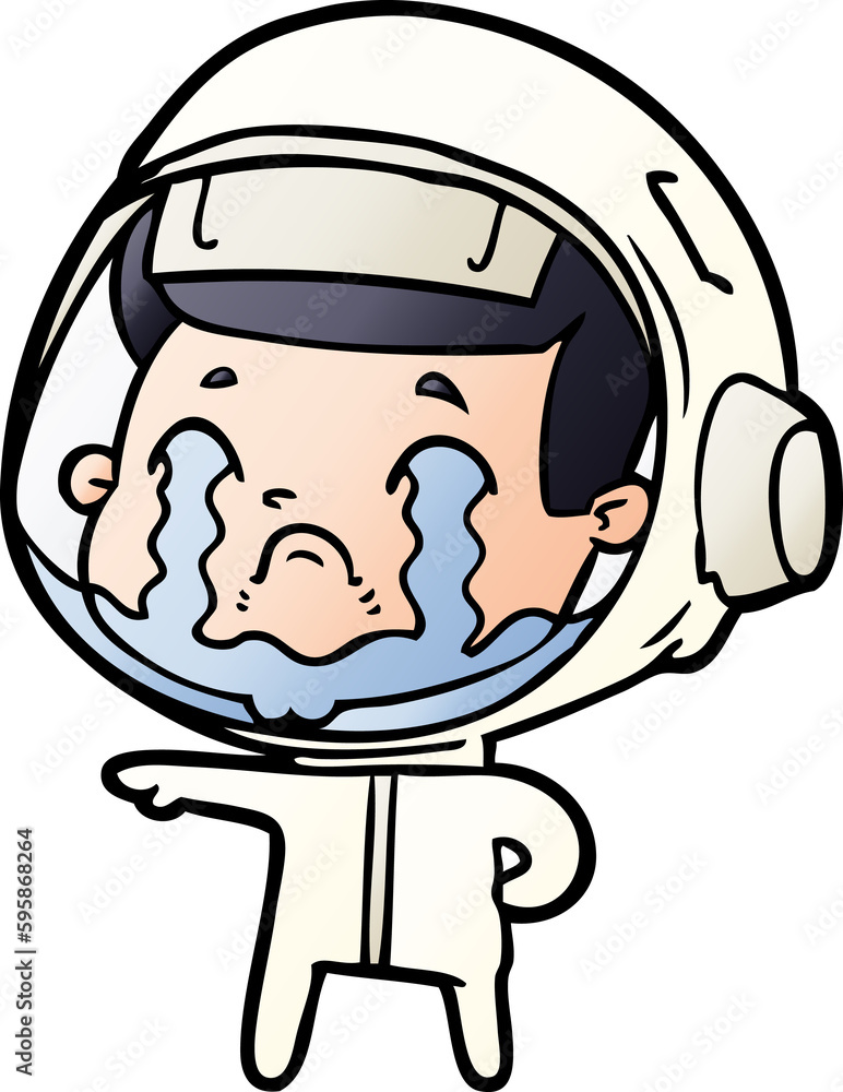 cartoon crying astronaut cartoon crying astronaut