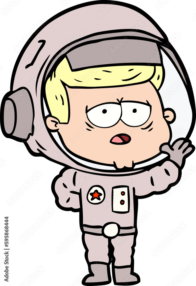 cartoon tired astronaut cartoon tired astronaut