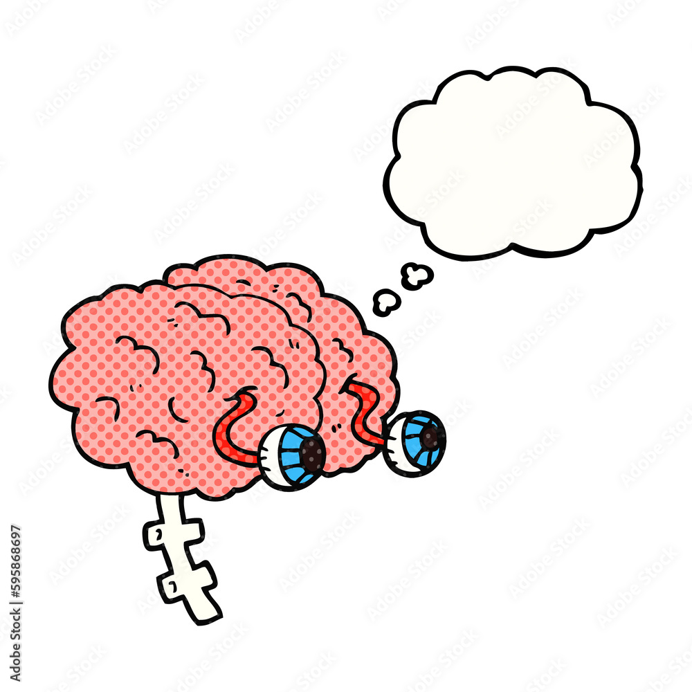 freehand drawn thought bubble cartoon brain freehand drawn thought bubble cartoon brain
