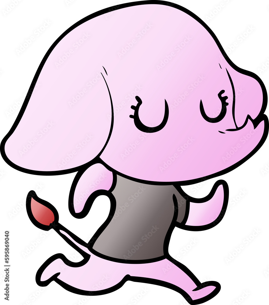 Fototapeta premium cute cartoon elephant