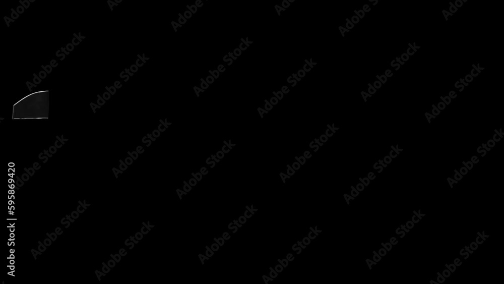 breaking glass on transparent background. Broken glass with cracks on transparent background