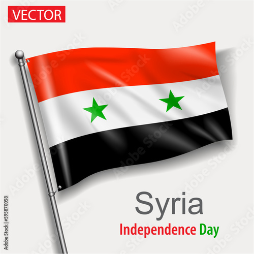 Syria country flag independence day