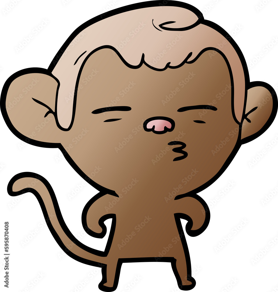 cartoon suspicious monkey cartoon suspicious monkey