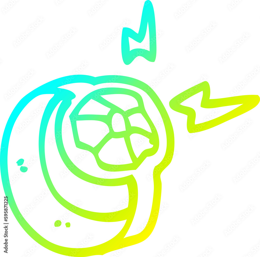 cold gradient line drawing of a cartoon magic ring cold gradient line drawing of a cartoon magic ring