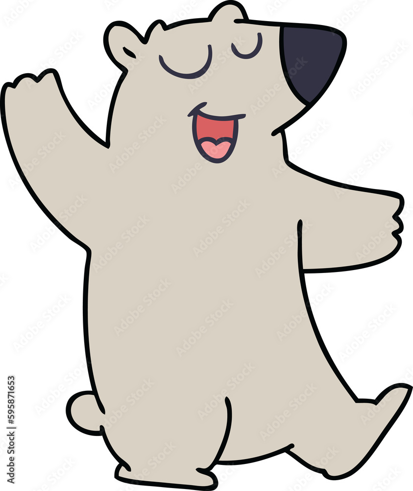 Fototapeta premium hand drawn quirky cartoon wombat