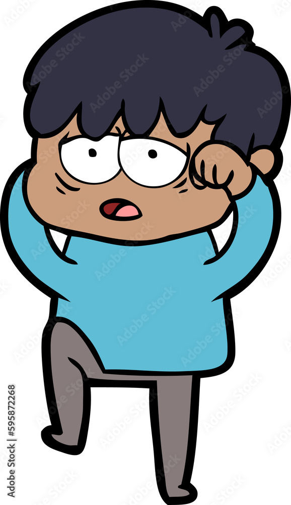 cartoon exhausted boy cartoon exhausted boy