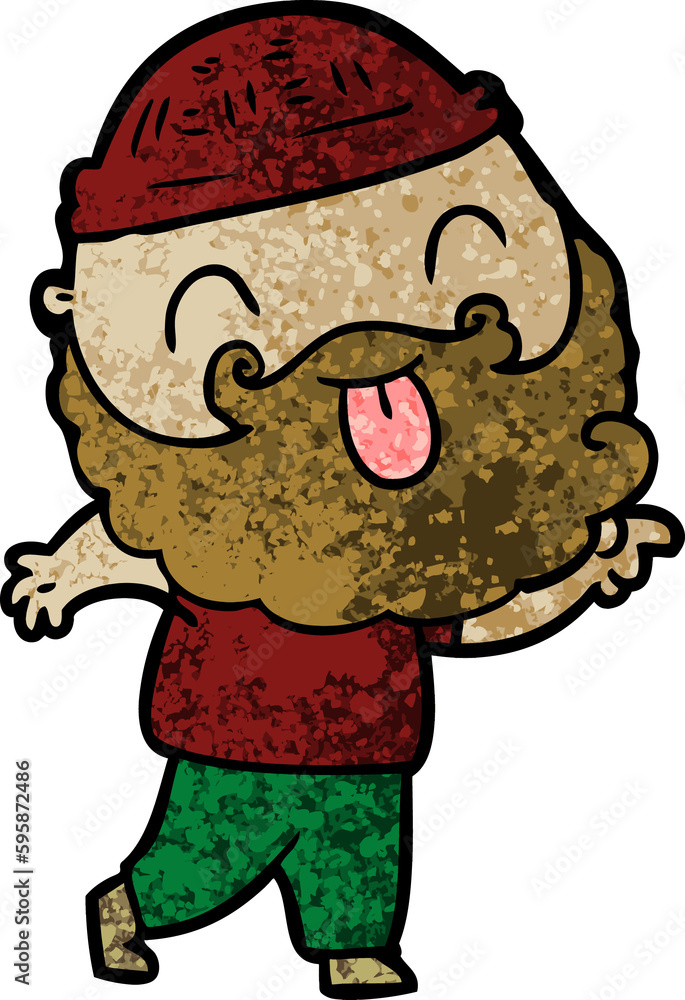 man with beard sticking out tongue man with beard sticking out tongue