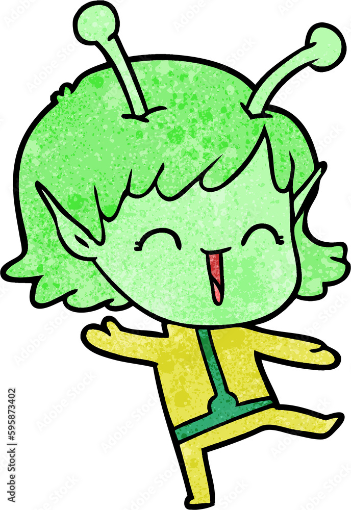 cartoon alien girl laughing cartoon alien girl laughing