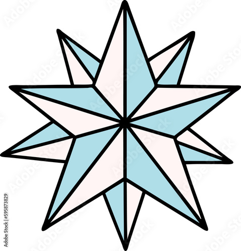 tattoo in traditional style of a star