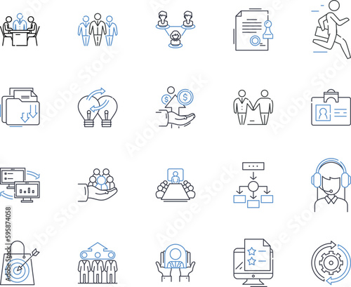 Product development and innovation line icons collection. Invention, Design, Prototyping, Ideation, Creativity, Iteration, Discovery vector and linear illustration. Research,Experimentation