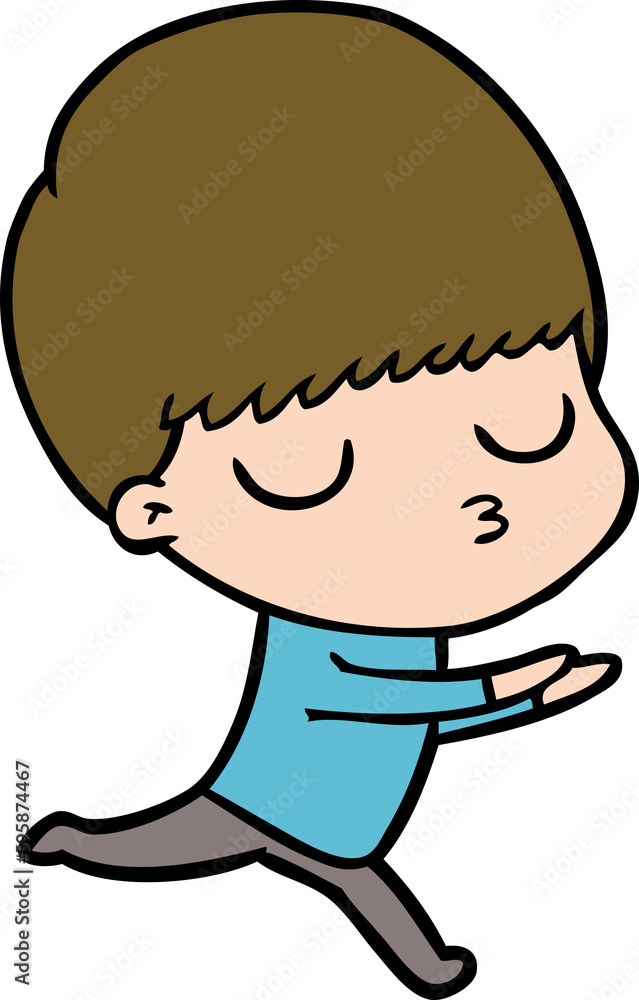cartoon calm boy cartoon calm boy
