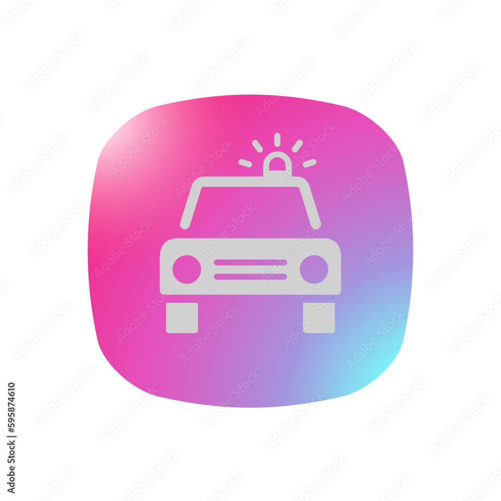 Police Car - Pictogram (icon) Police Car - Pictogram (icon)