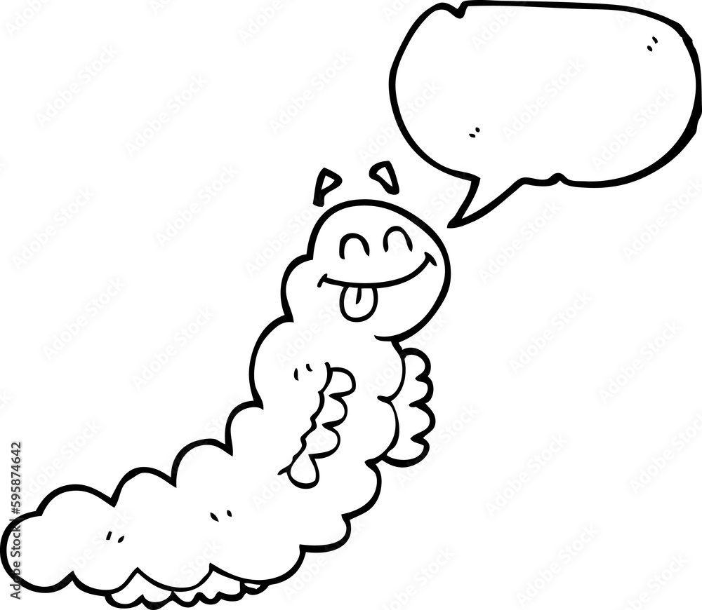 freehand drawn speech bubble cartoon caterpillar freehand drawn speech bubble cartoon caterpillar