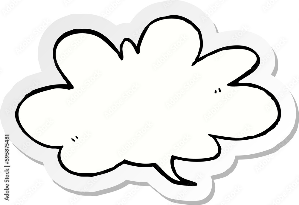 sticker of a cartoon speech bubble sticker of a cartoon speech bubble