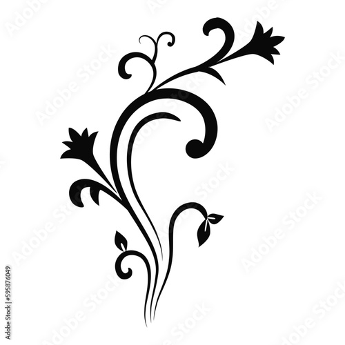 flower or tree silhouette icon.