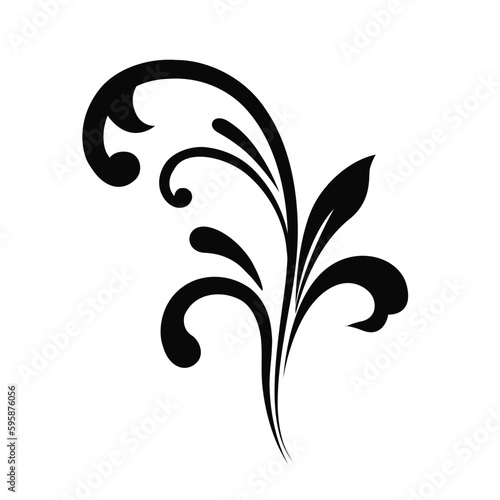 flower or tree silhouette icon.
