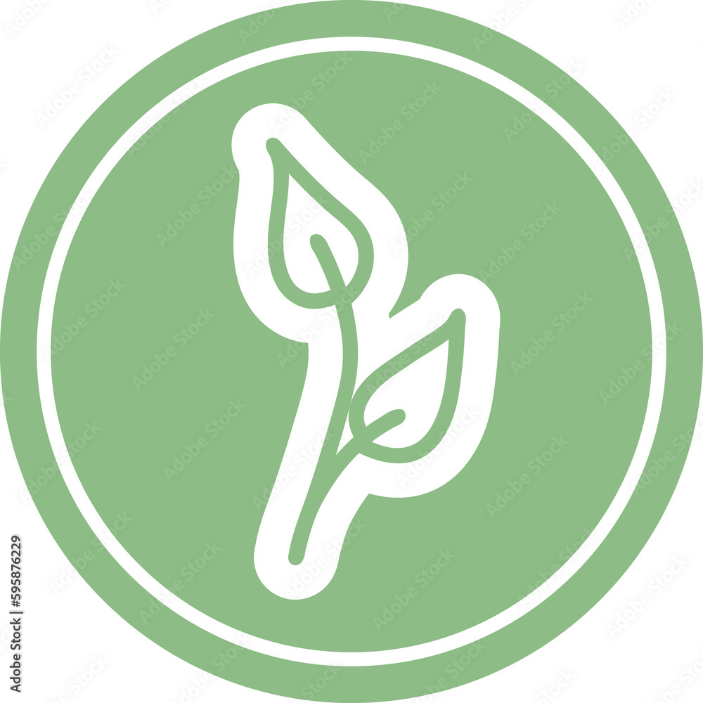 Fototapeta premium natural leaf circular icon symbol
