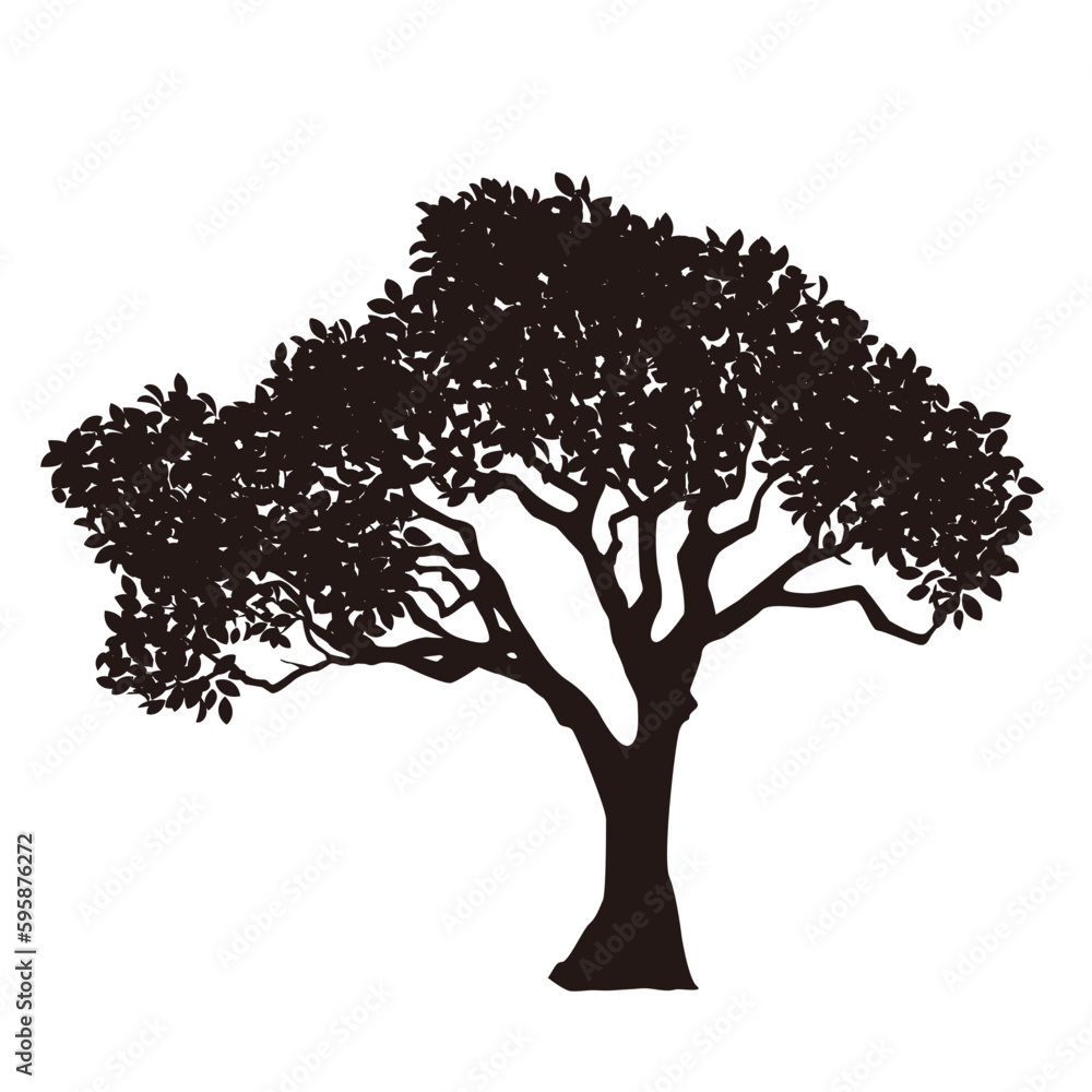 Fototapeta premium flower or tree silhouette icon.