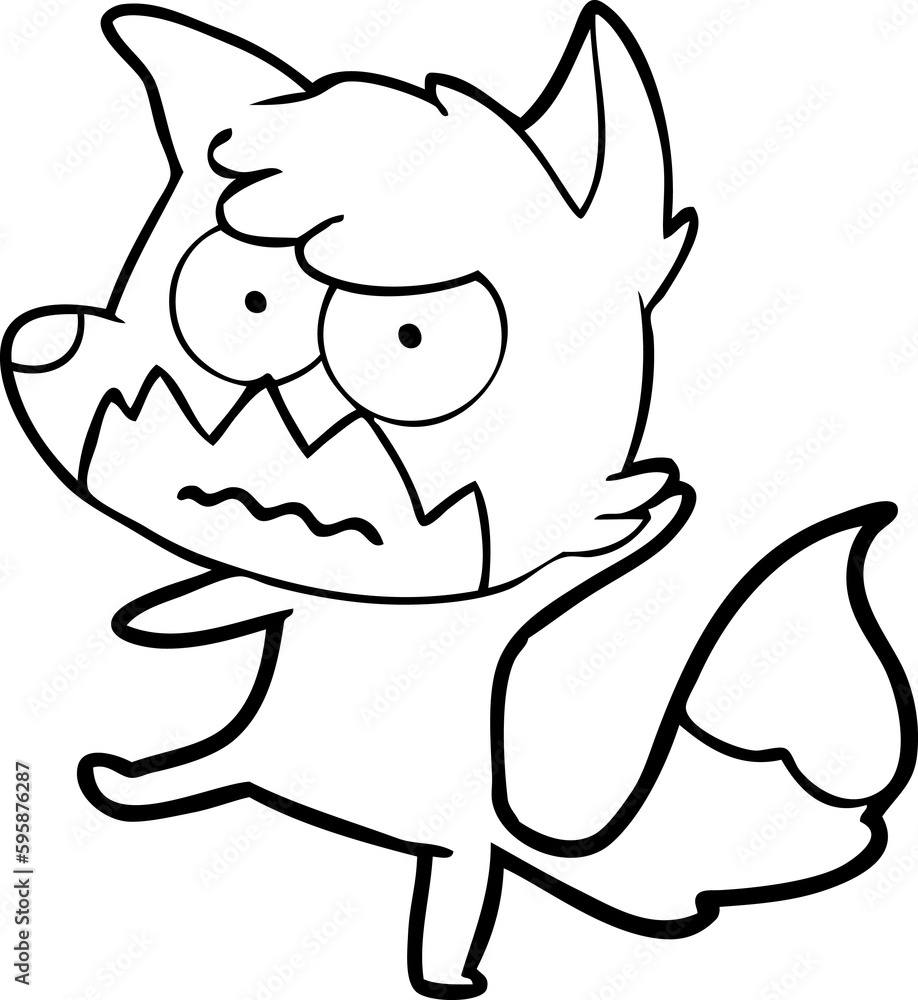 Obraz premium cartoon annoyed fox