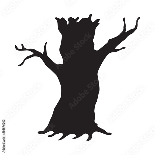 flower or tree silhouette icon.