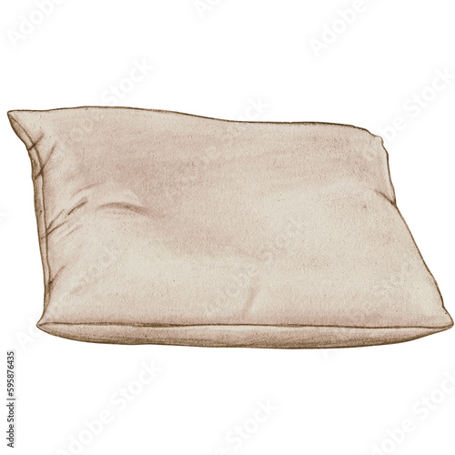 watercolor hand drawn cushion