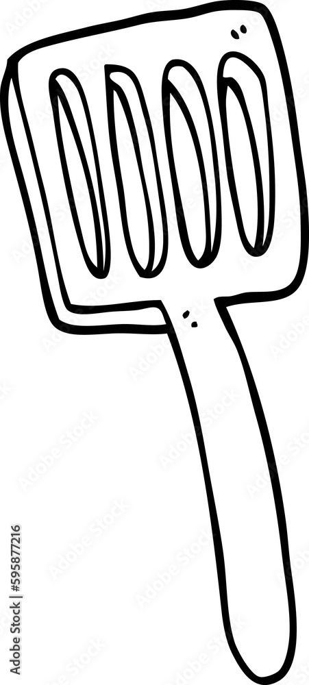 line drawing cartoon food spatula line drawing cartoon food spatula