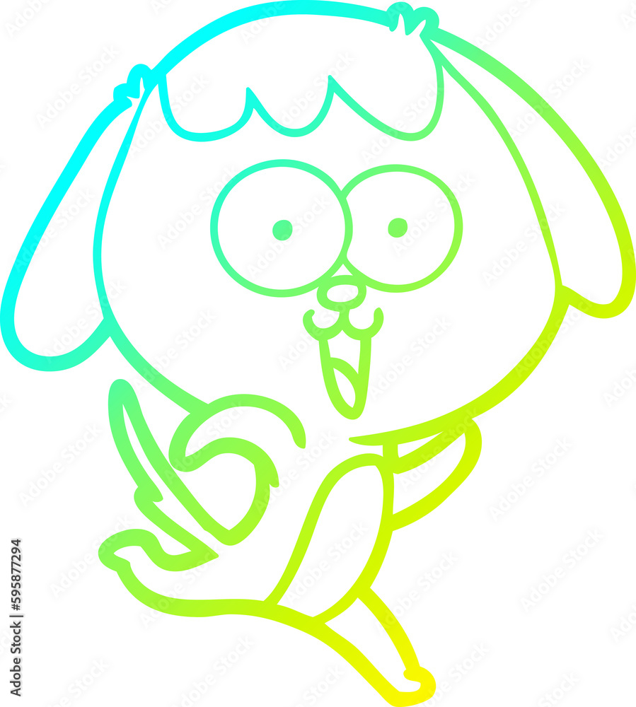 cold gradient line drawing of a cute cartoon dog cold gradient line drawing of a cute cartoon dog