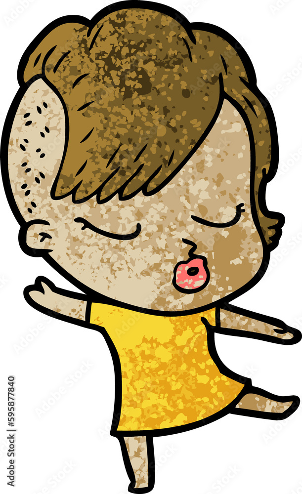 cartoon pretty hipster girl cartoon pretty hipster girl