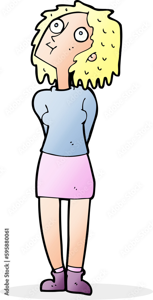 cartoon curious woman cartoon curious woman