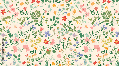 Flowers and Plants Wallpaper Background | Generative AI